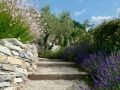27 lavandes gaura et muret en pierre de st le  onard